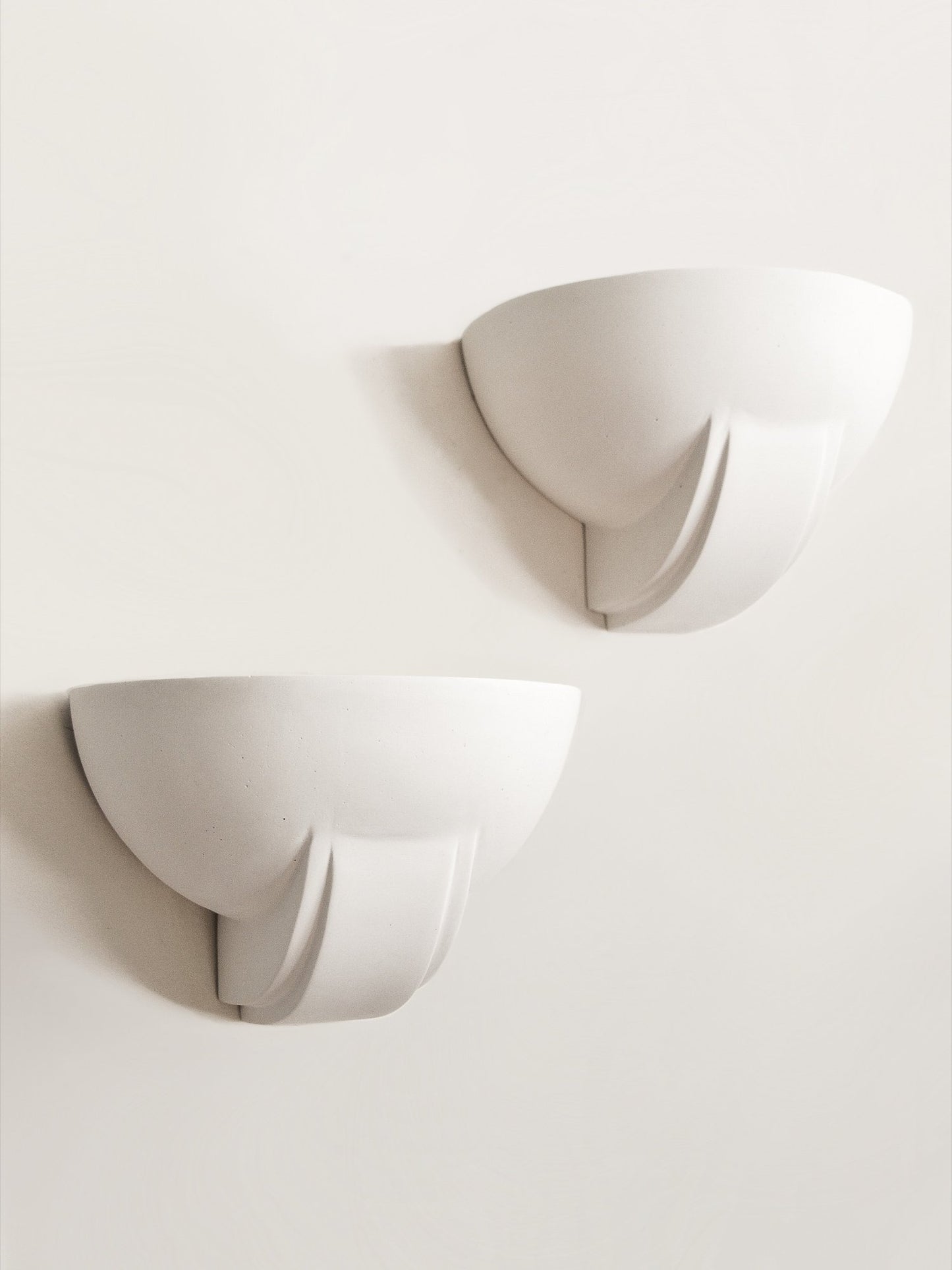 French Art Deco style plaster wall sconce