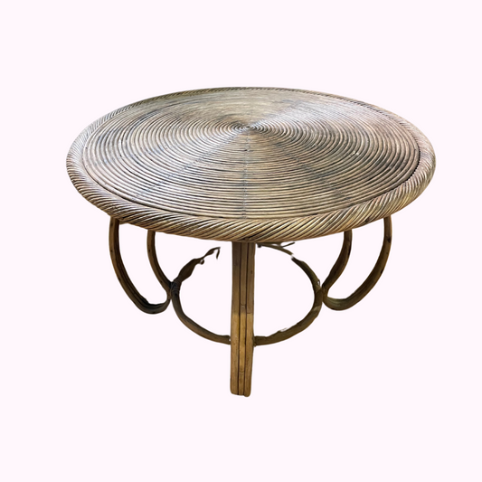 Round Italian Bamboo Coffee
Table