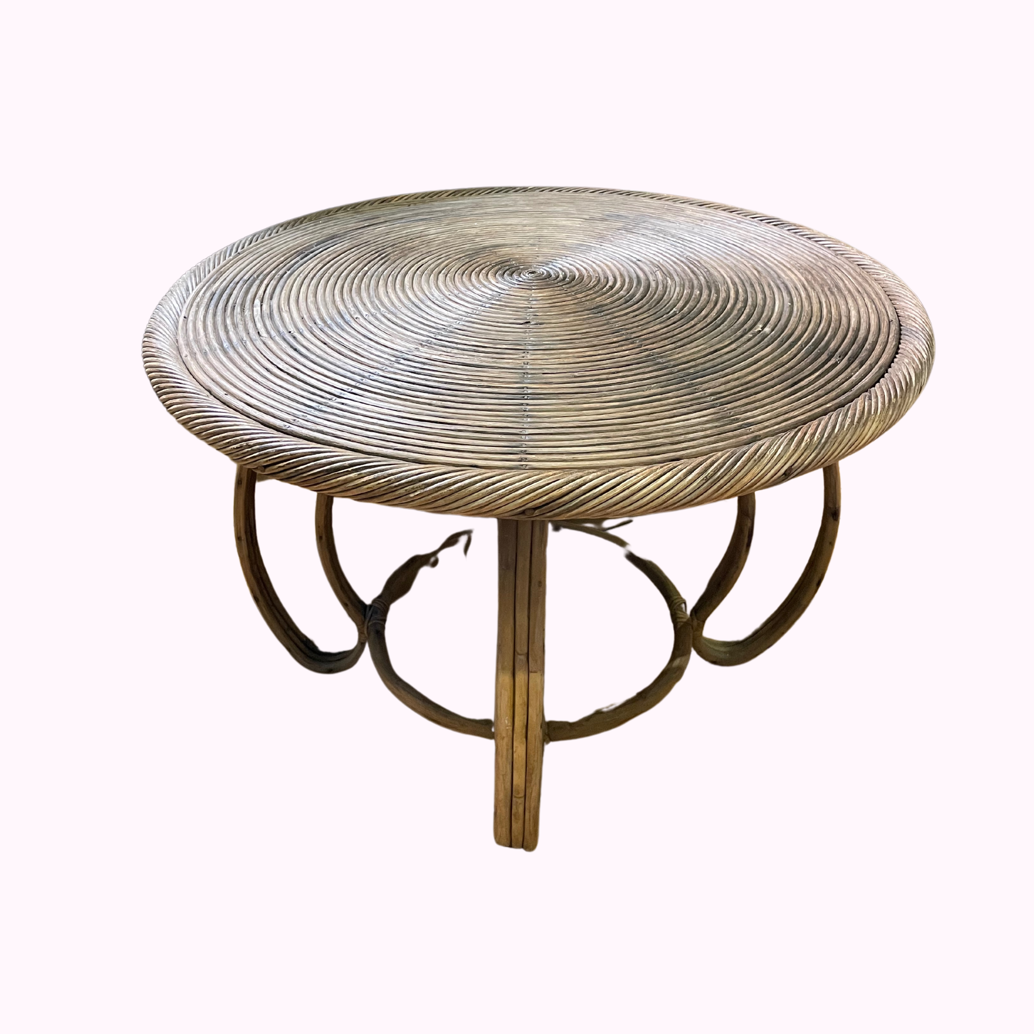 Round Italian Bamboo Coffee
Table