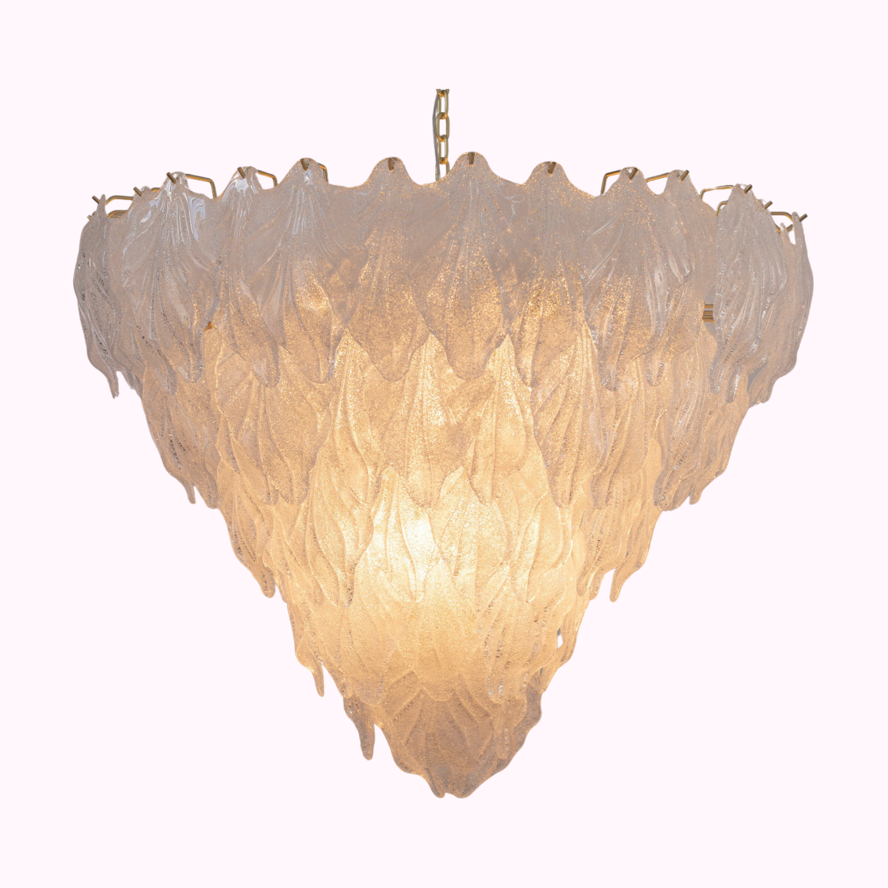 Large Leaf Murano Chandelier