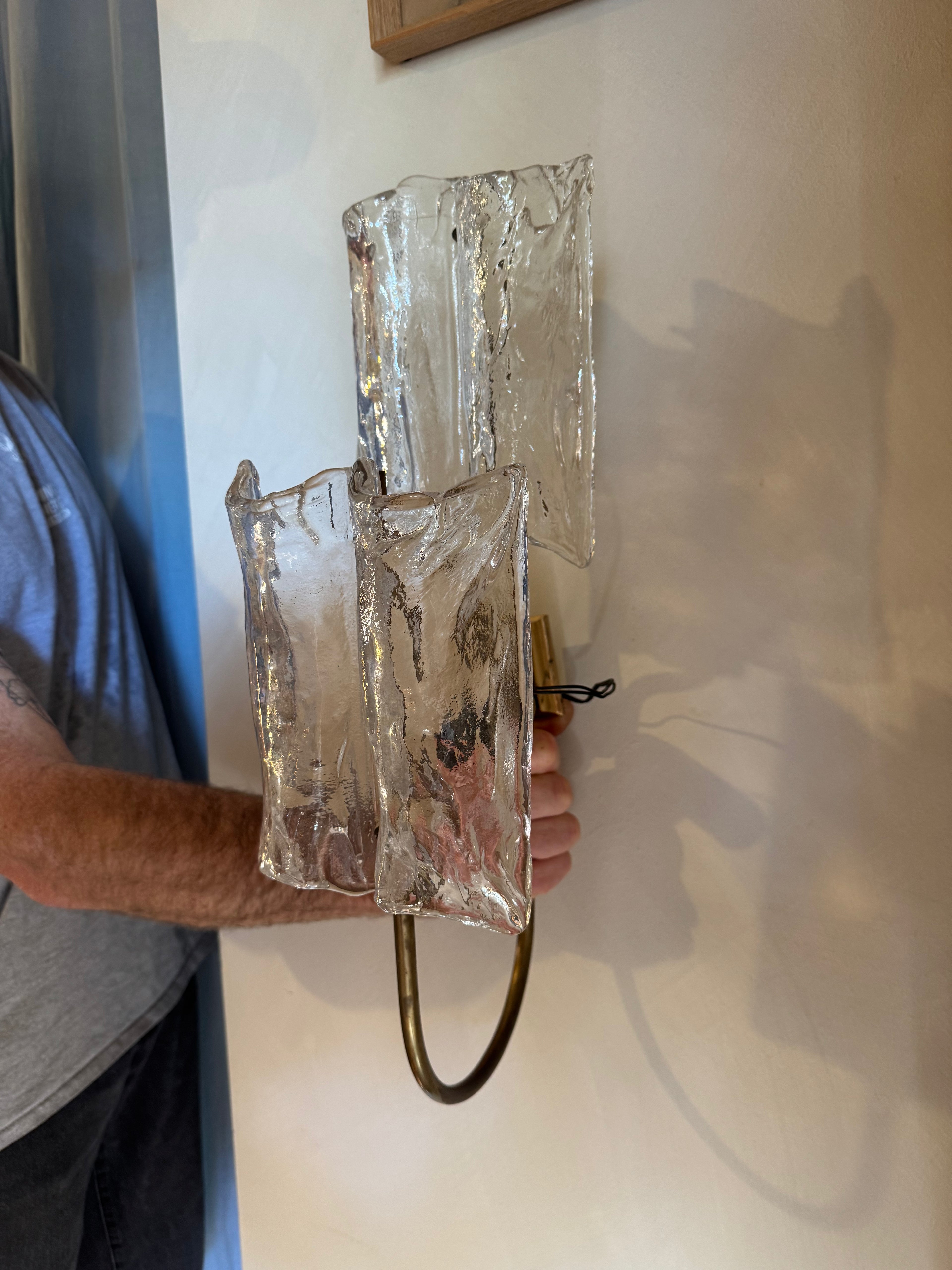 Barovier & Toso Murano Wall Lights 1940s - Pair