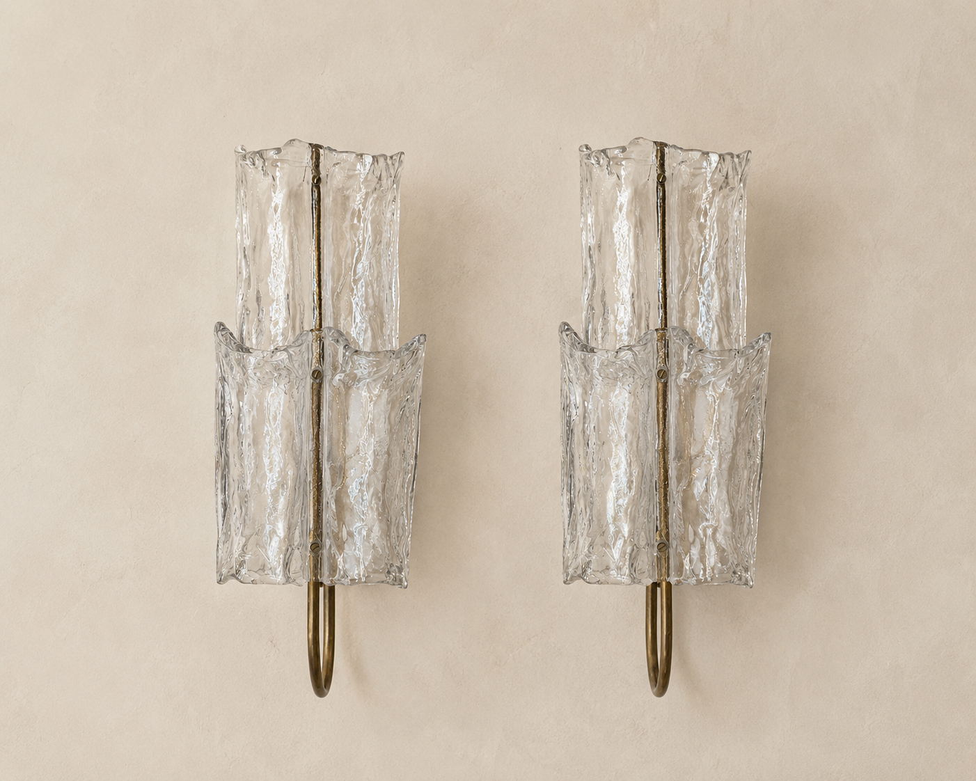Barovier & Toso Murano Wall Lights 1940s - Pair