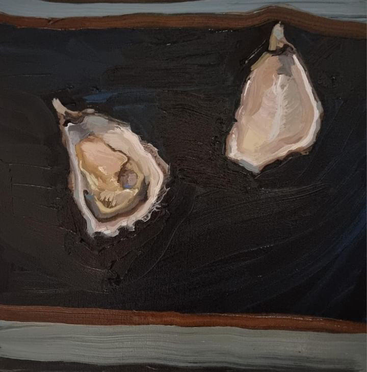 ‘Oysters on my Tea-towel’ by Ella Holme