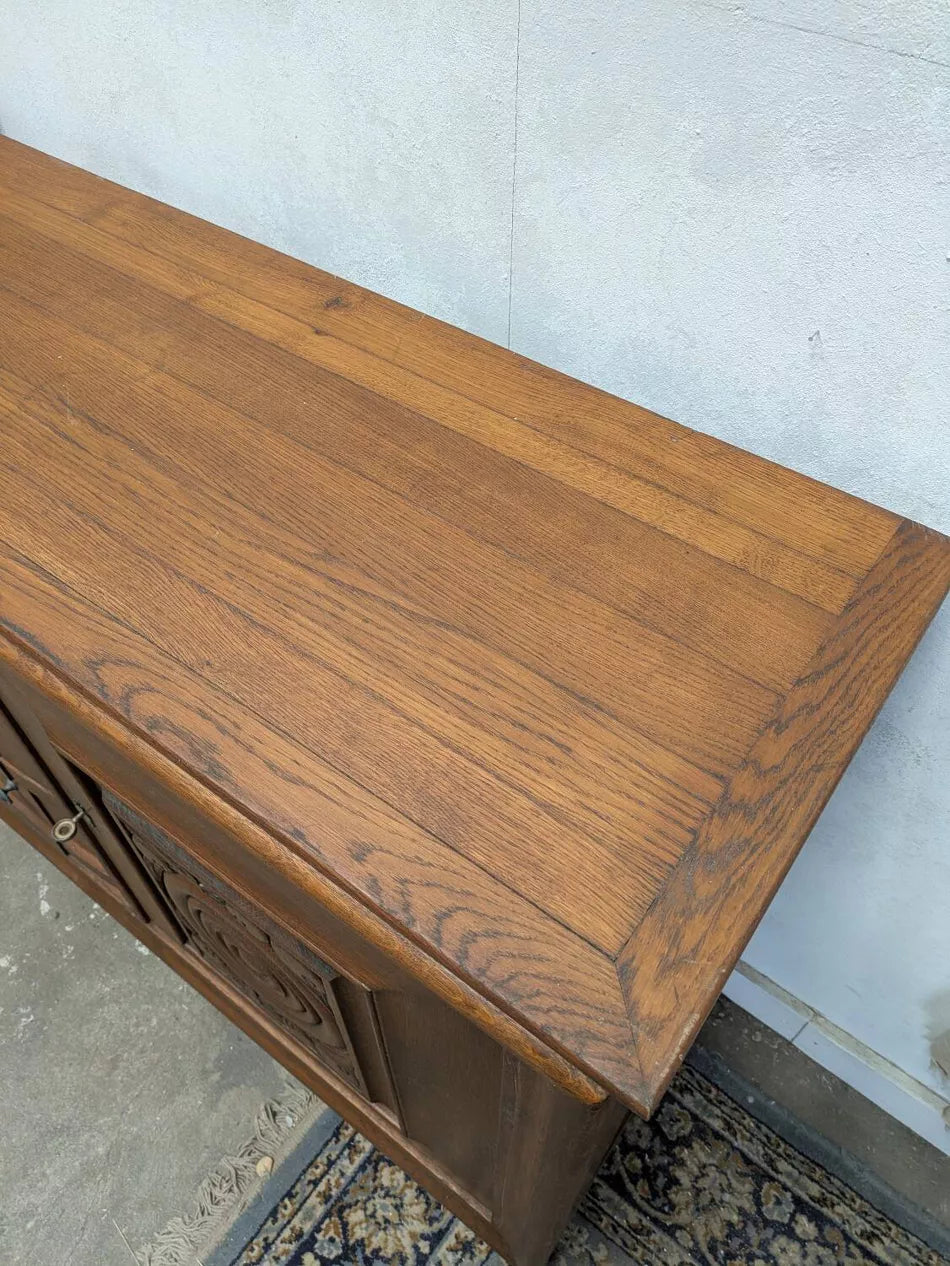 Charles Dudouyt French Oak Buffet 1930s