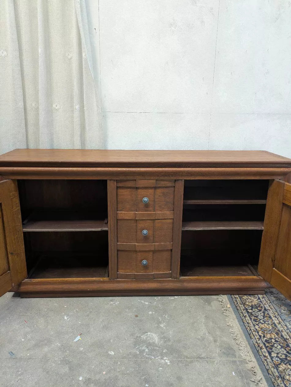 Charles Dudouyt French Oak Buffet 1930s