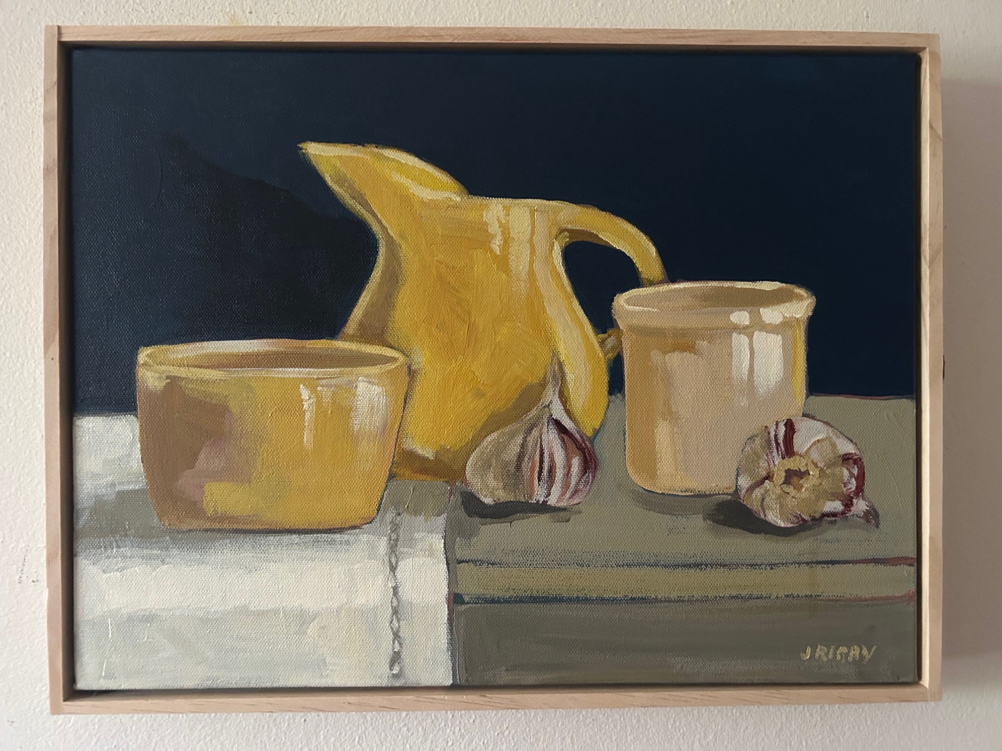 'The Mustard Glaze' by Jody Rigby- Contemporary Still Life Painting