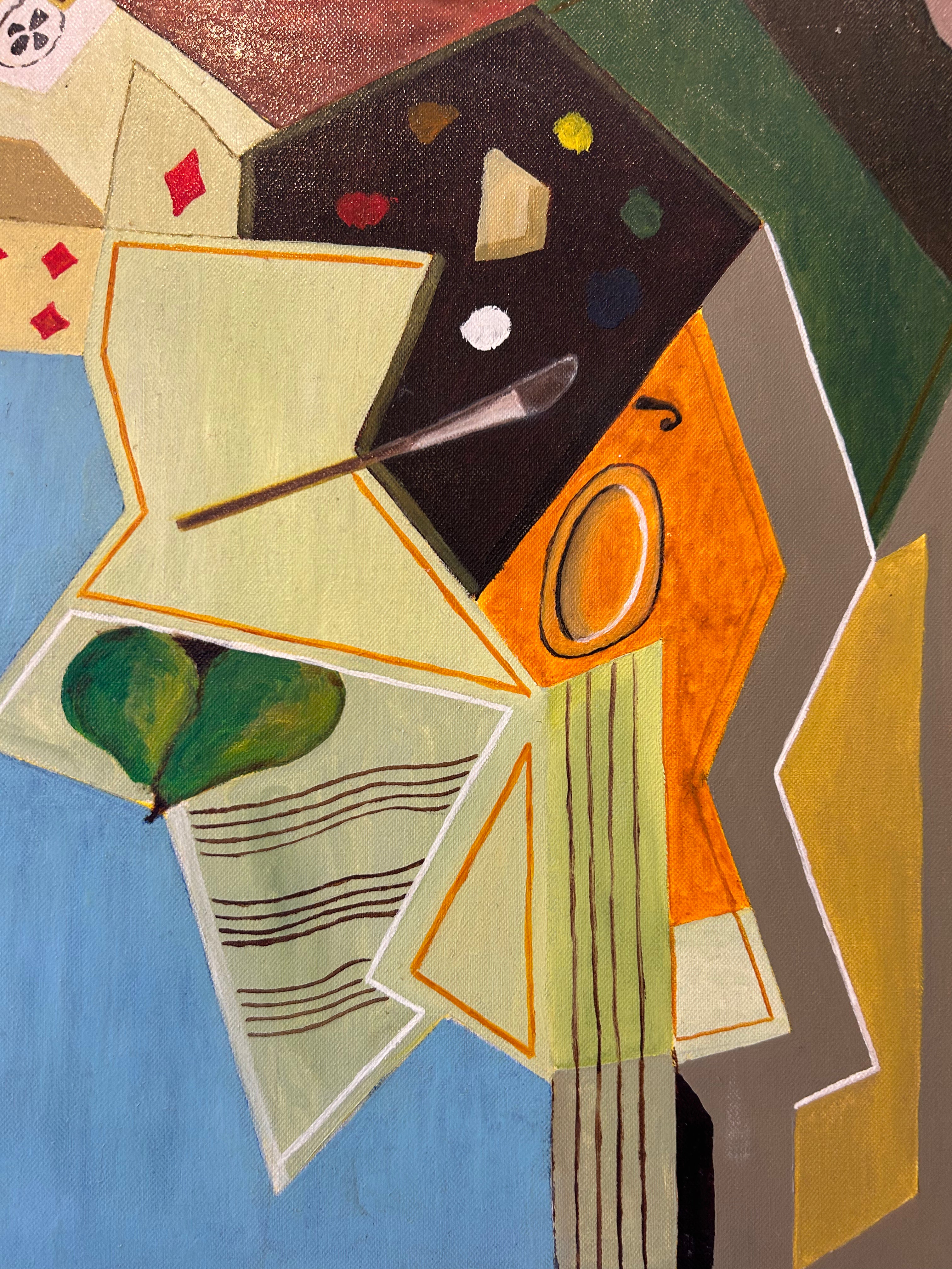 1970s Spanish Cubist Painting