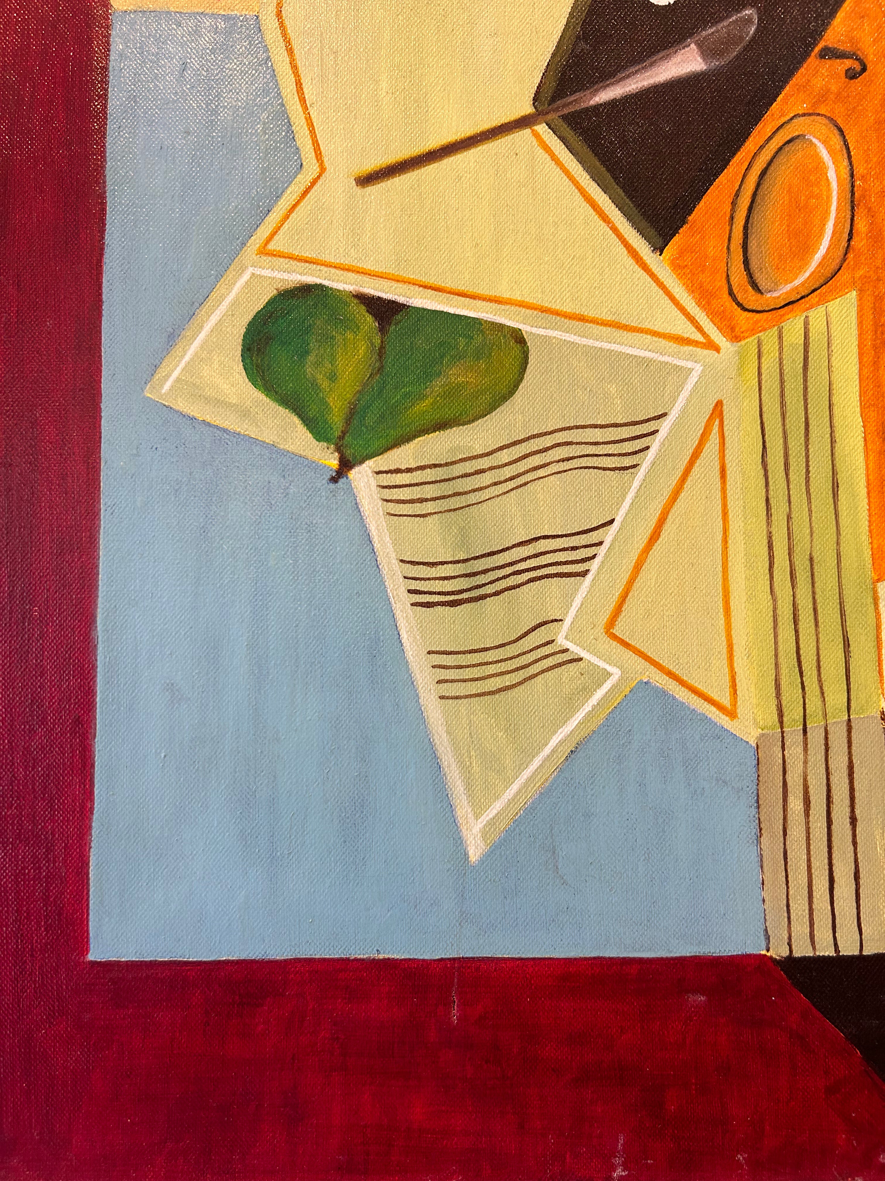 1970s Spanish Cubist Painting