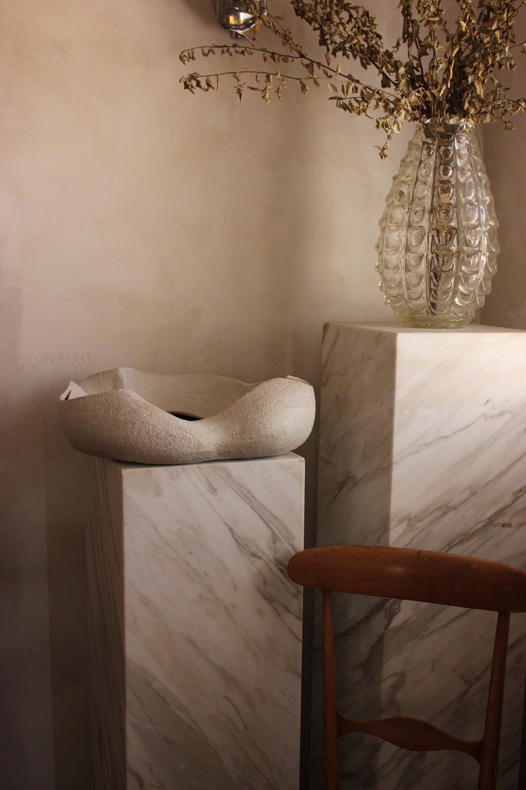Tactile textured ceramic sculpture