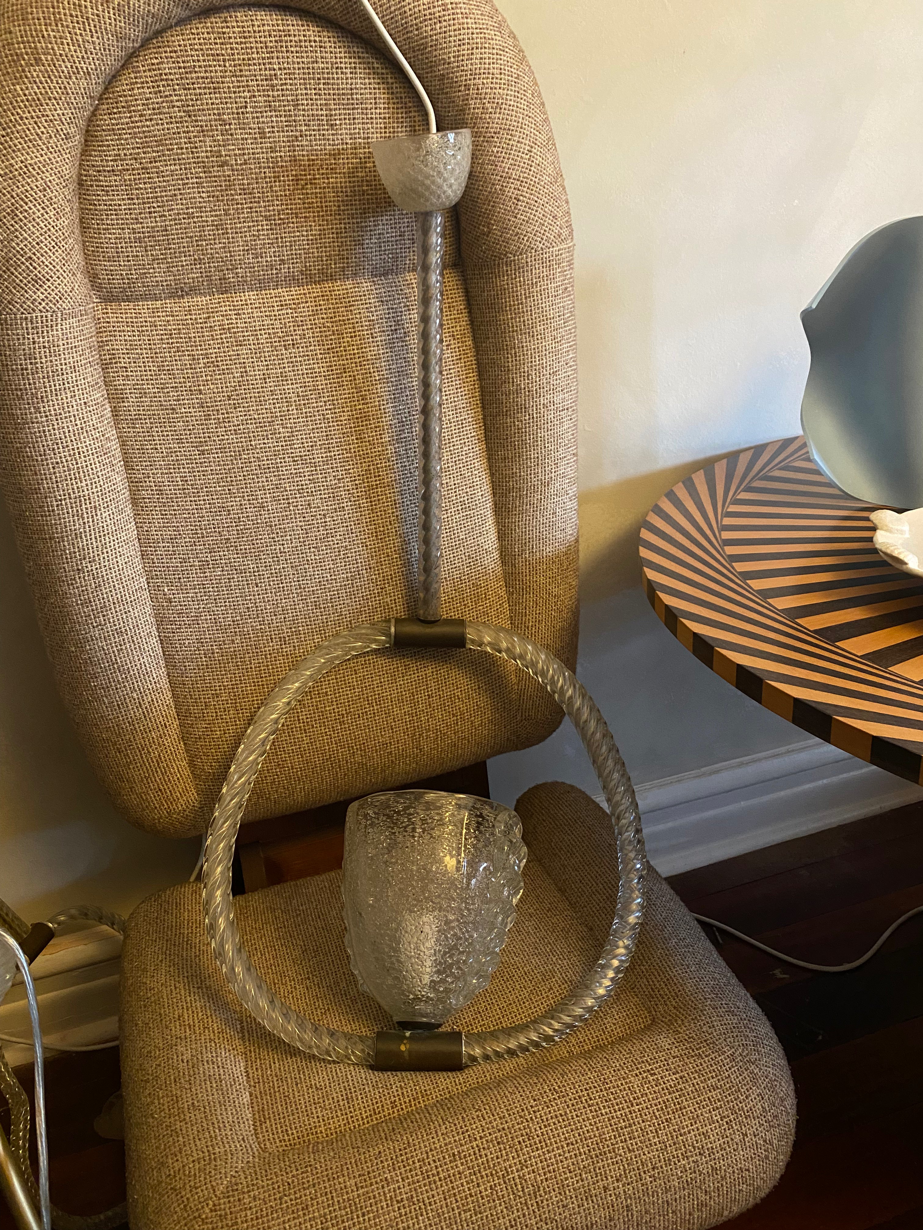 1940s Barovier & Toso Murano Pendant – Venetian Scalloped Glass