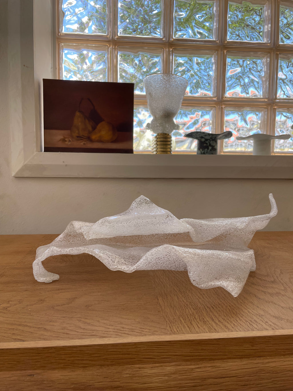 Freeform Resin Sculpture by Mariel – Frosted White Decorative Art