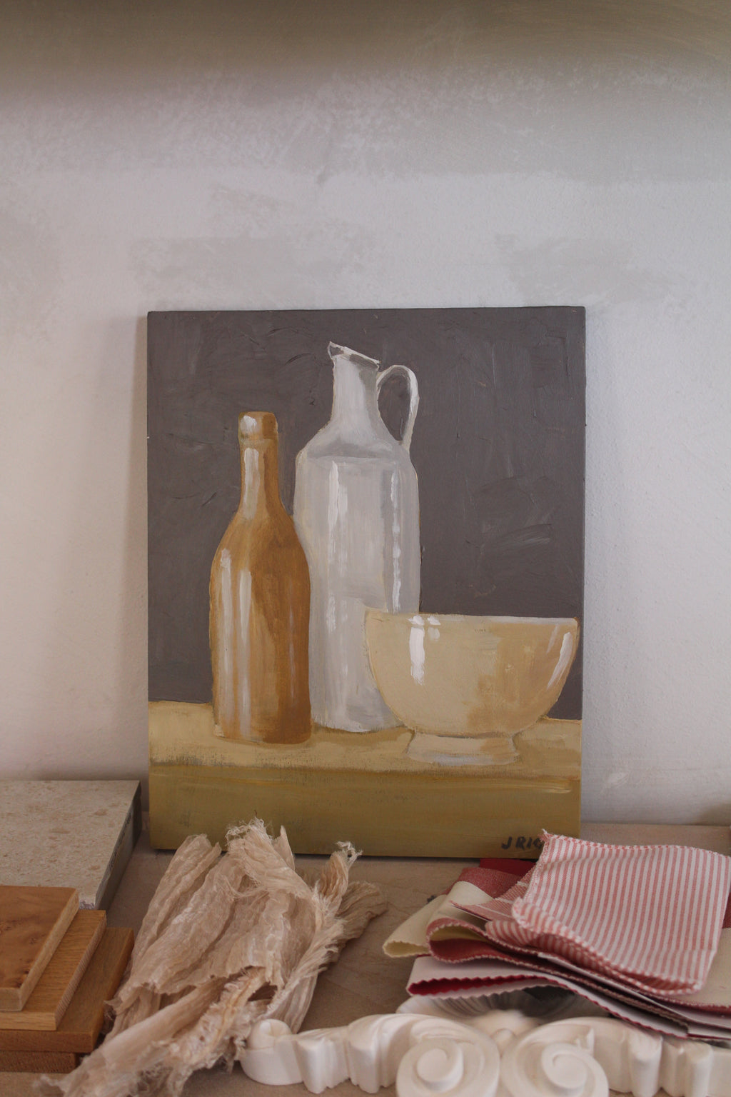 'Sympathetic Pottery' by Jody Rigby- Contemporary Still Life Painting