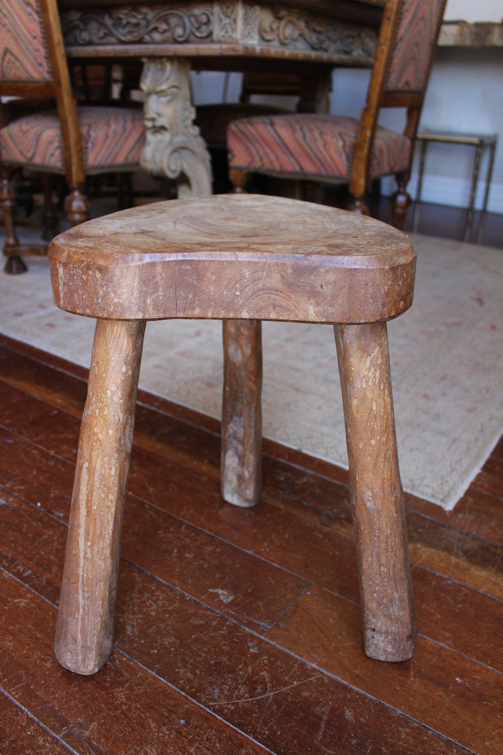 Brutalist Stool France early 20th Century