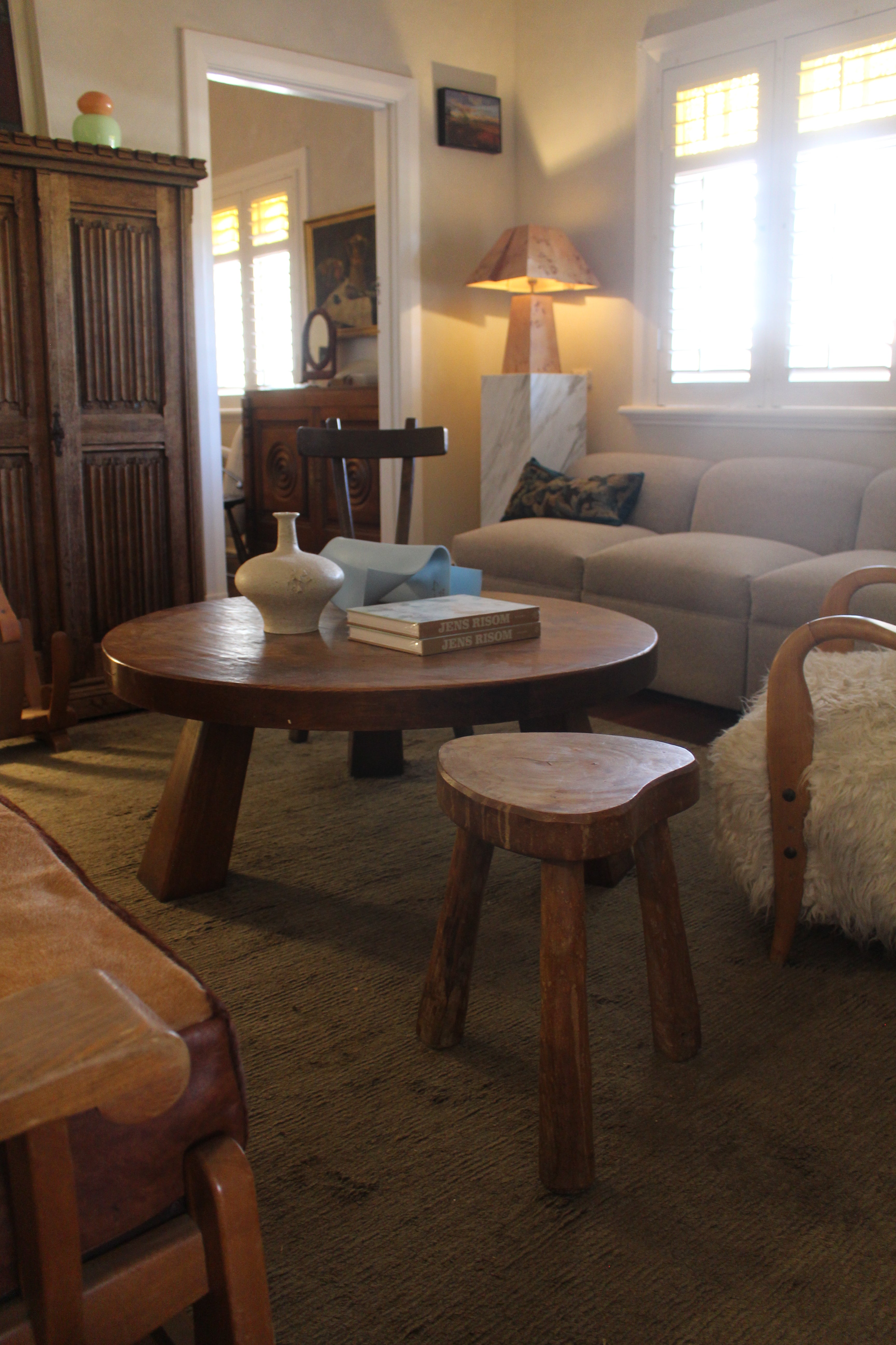 Brutalist Stool France early 20th Century