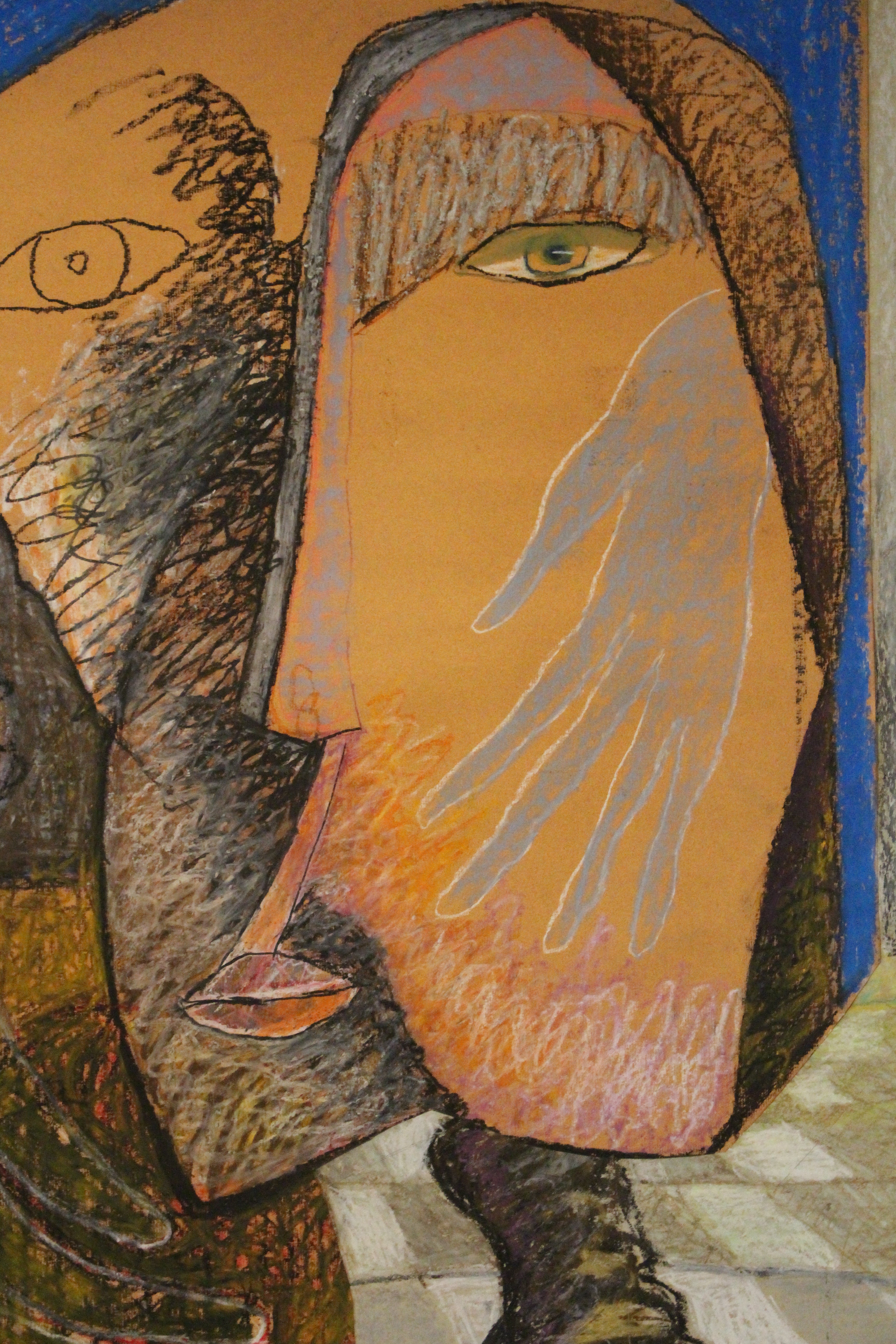 Large Figurative Abstract by V. Stan (1993 France)