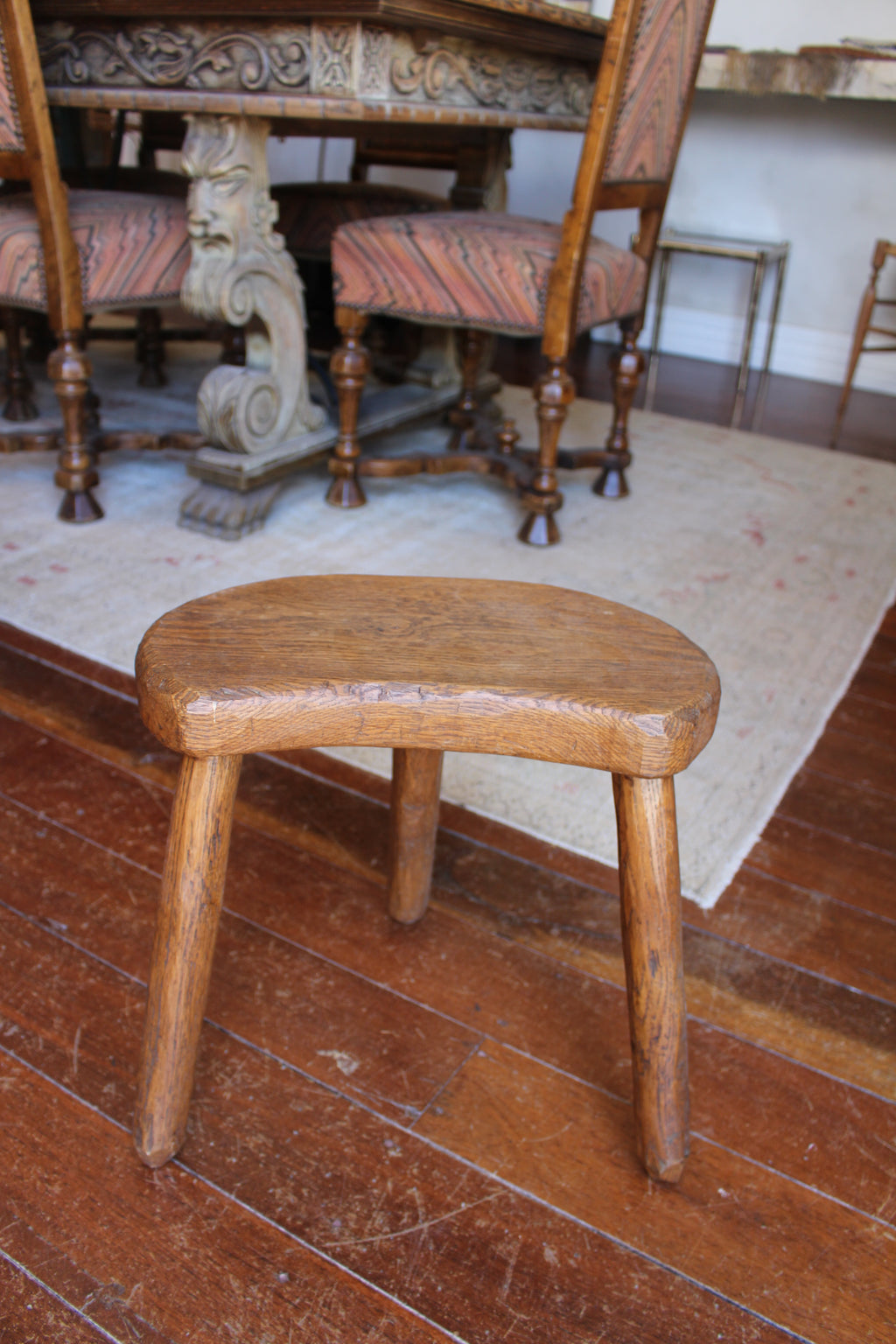 Brutalist Stool France early 20th Century