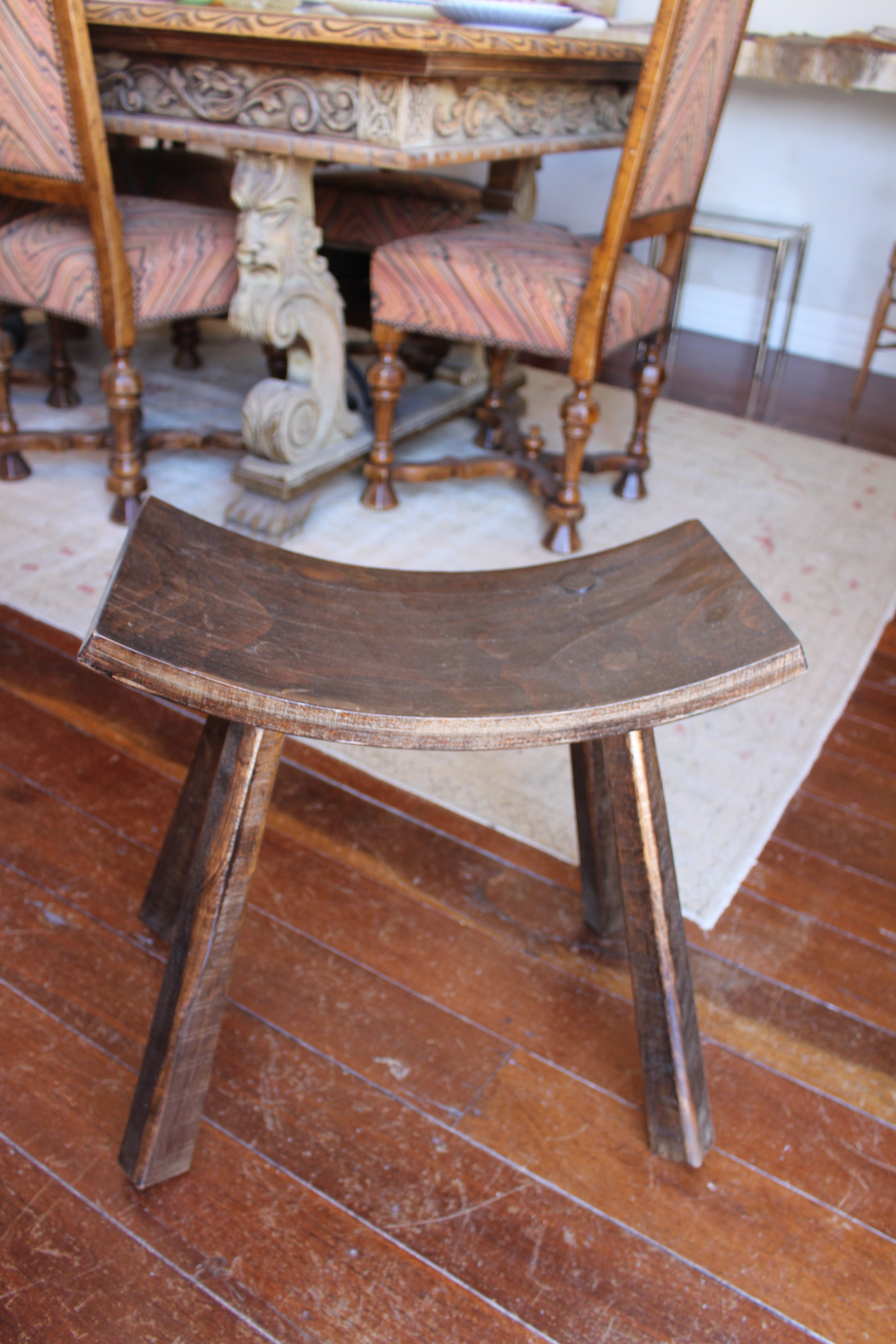 Brutalist Stool France 1950s