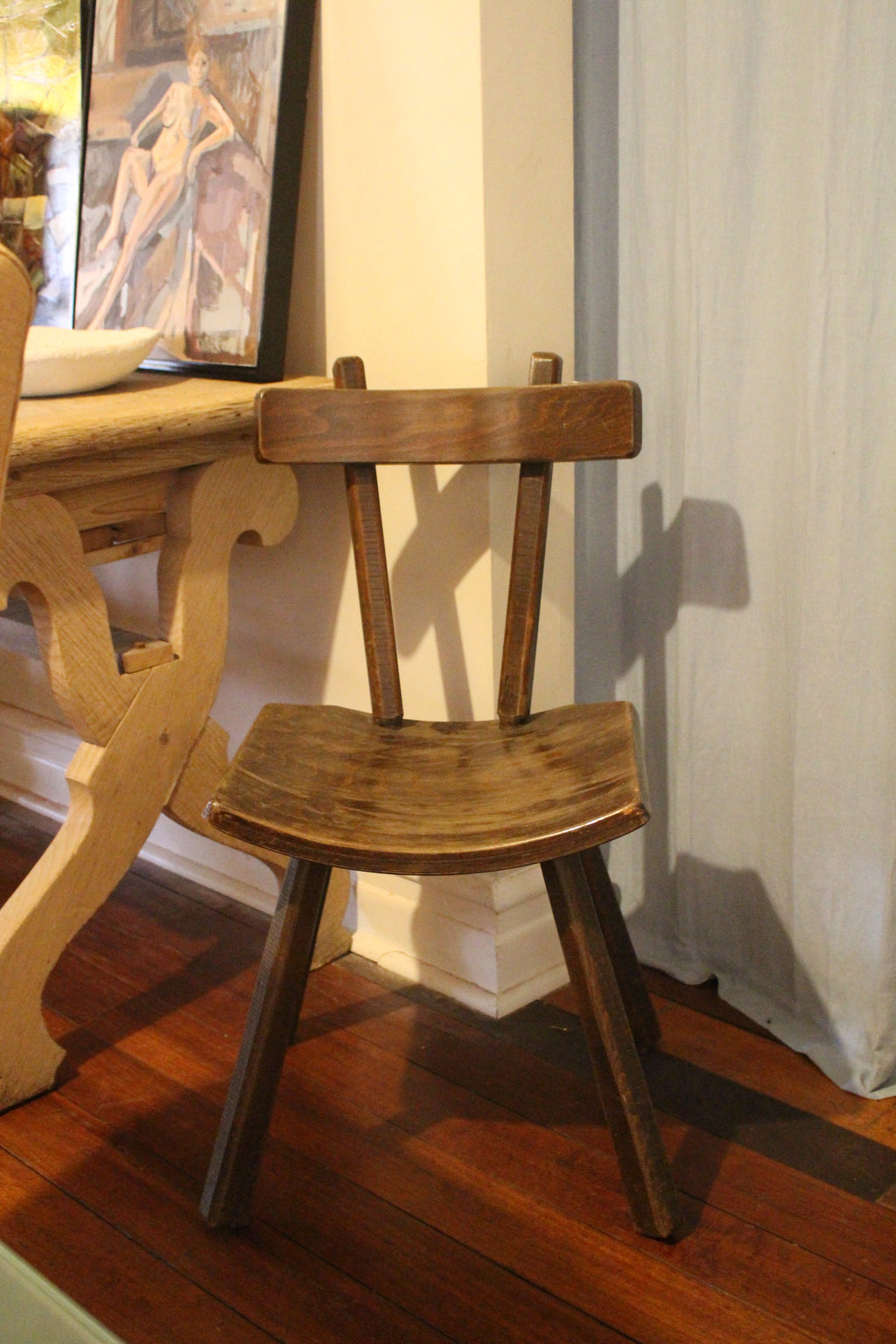 Brutalist 1960s French Chair