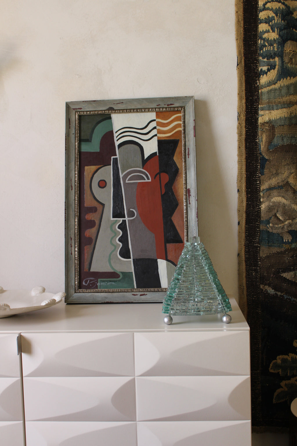 Fontana Arte Murano Glass Table Lamp, Mid-20th Century Italy