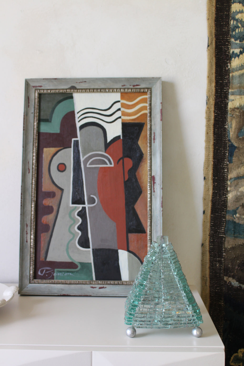 Fontana Arte Murano Glass Table Lamp, Mid-20th Century Italy