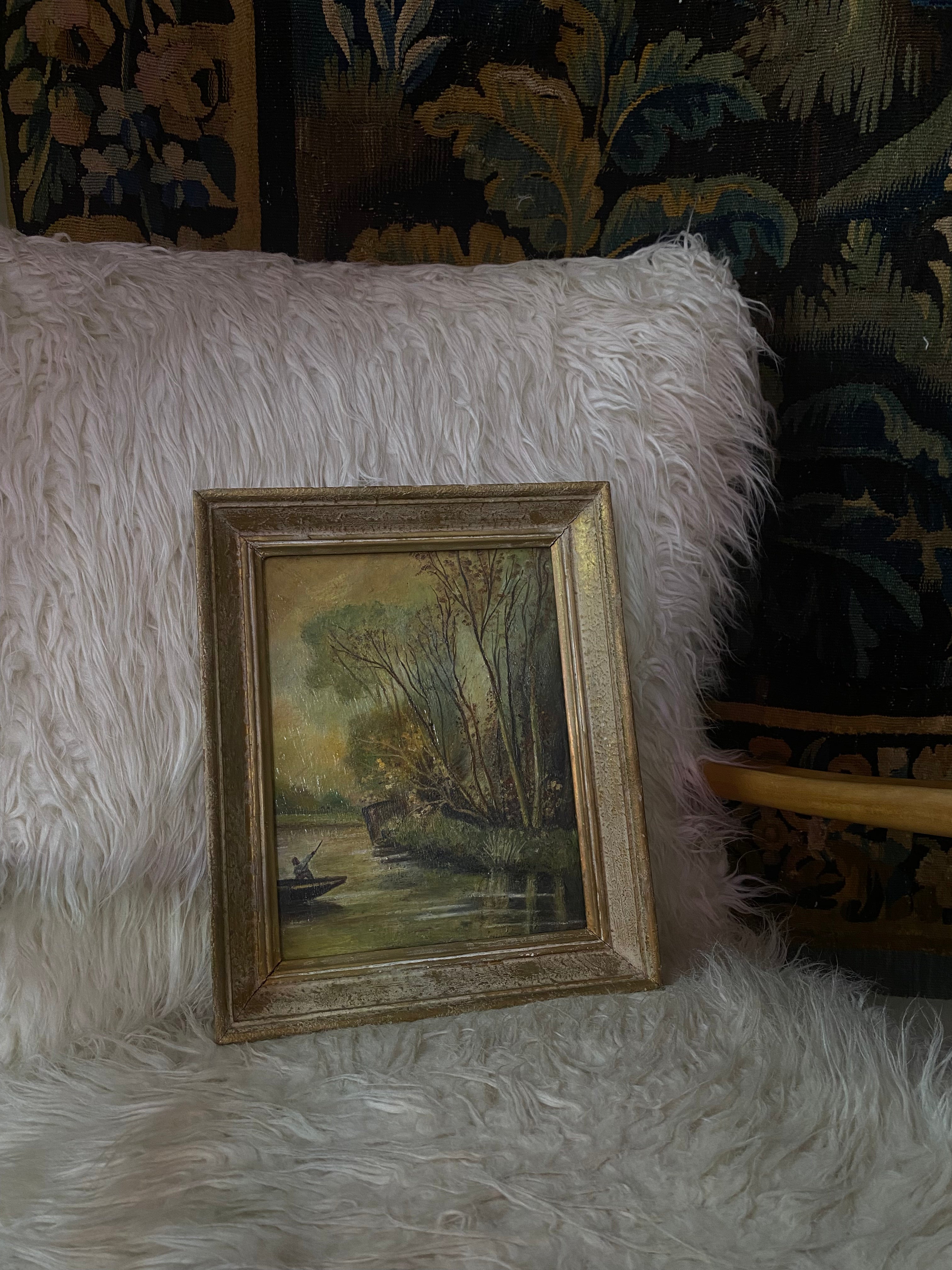 Vintage Framed Oil Painting on Canvas