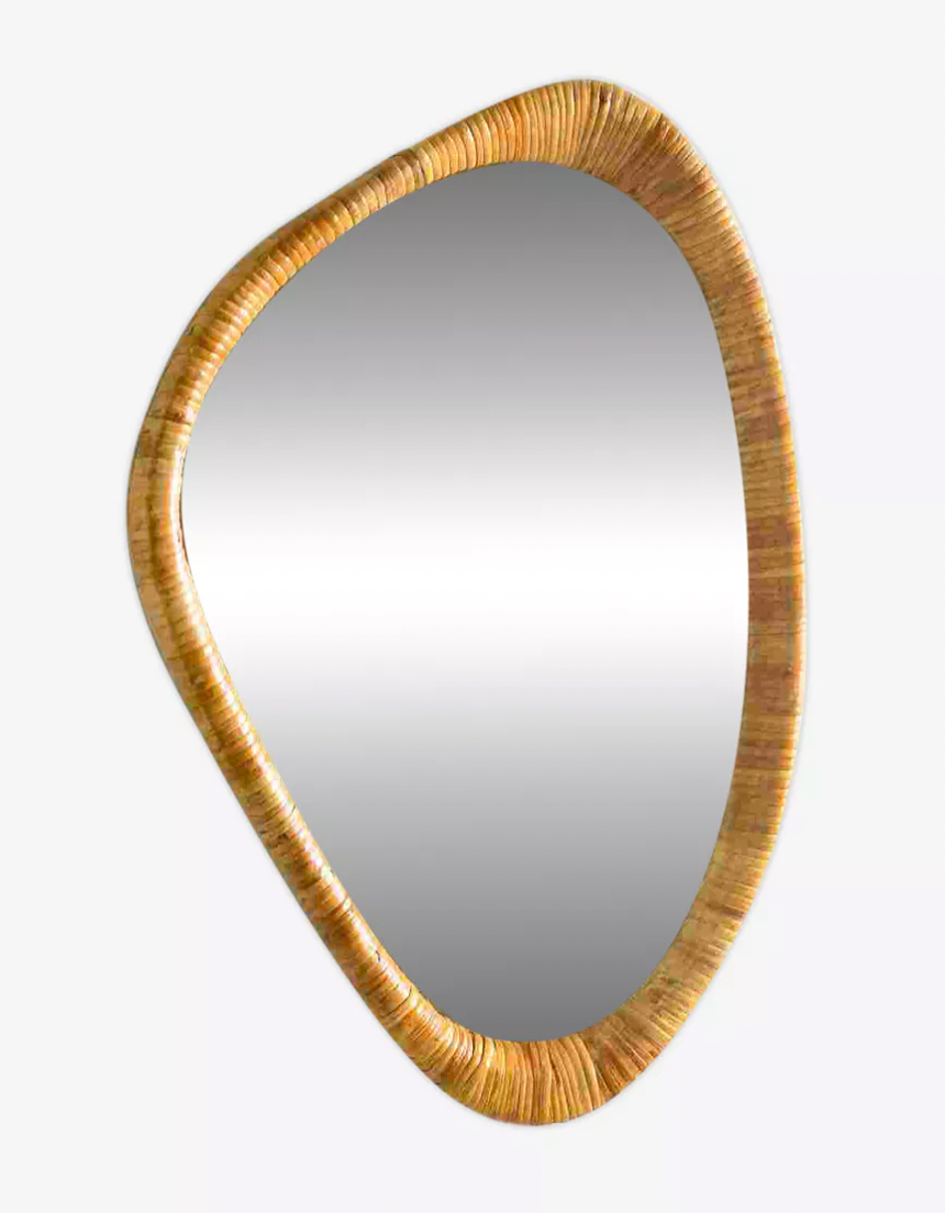 Mid Century Rattan Wall Mirror