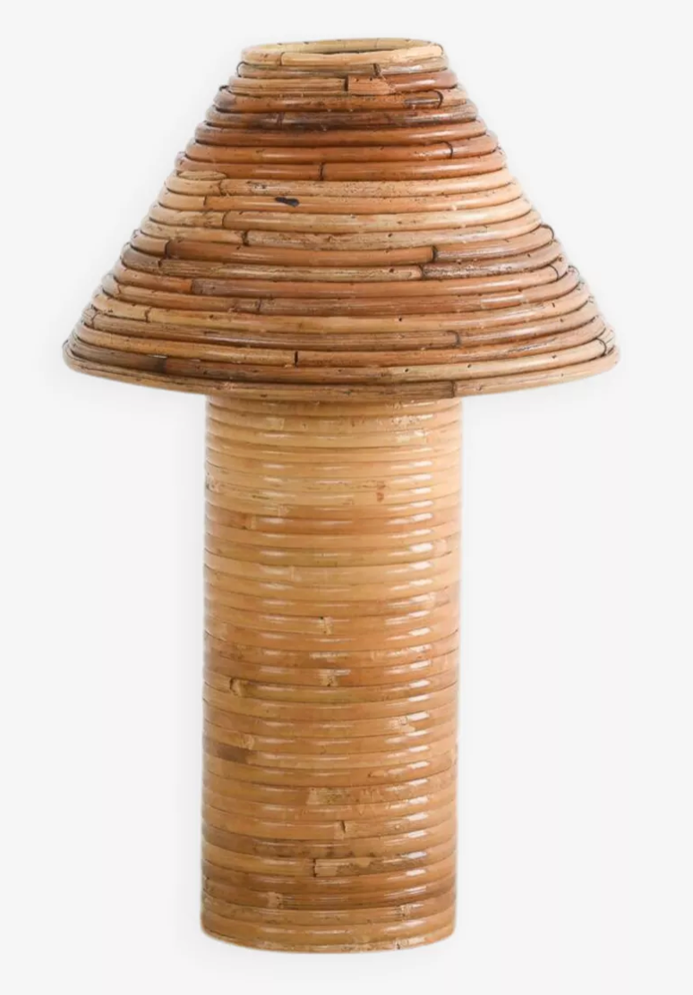 Rattan table lamp H35 x W23 x D23 cm