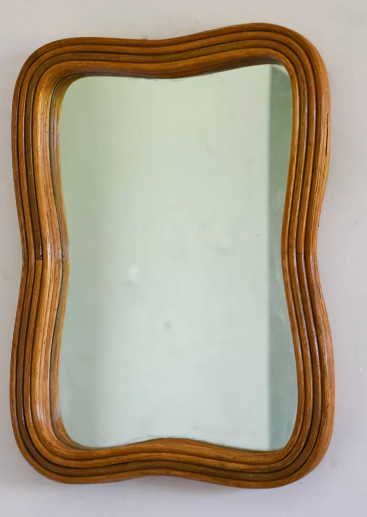 Rattan mirror