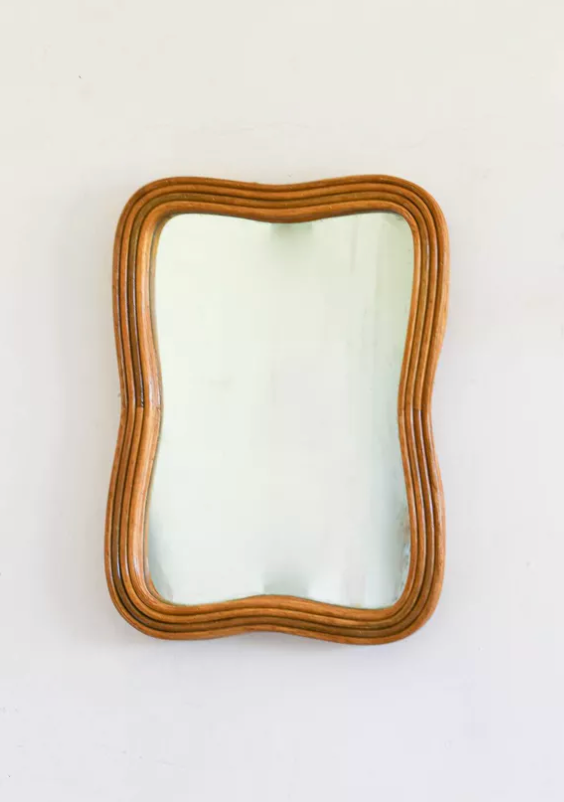 Rattan mirror