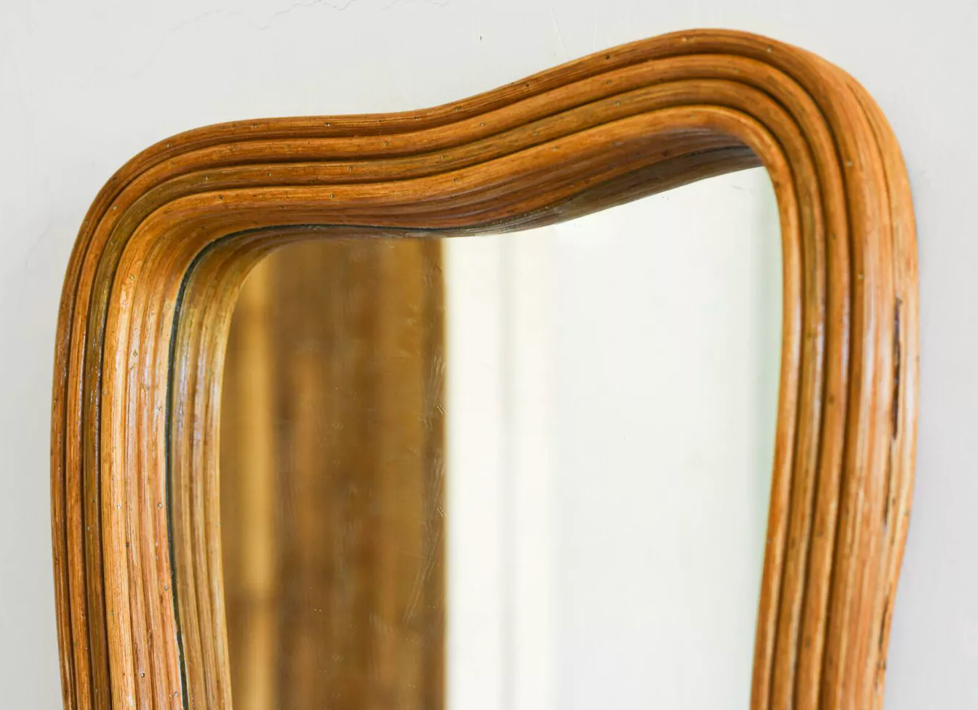 Rattan mirror