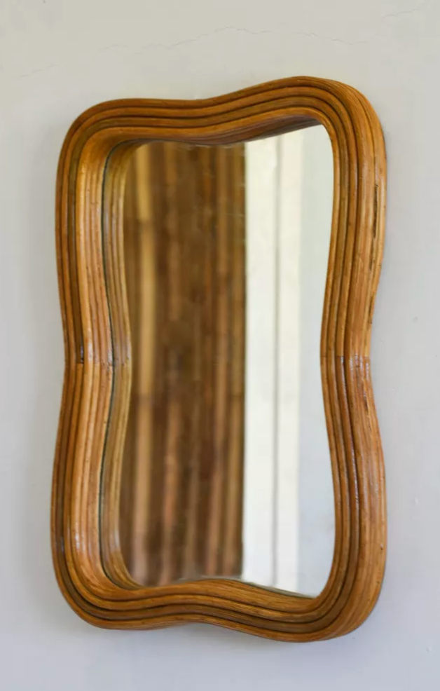 Rattan mirror