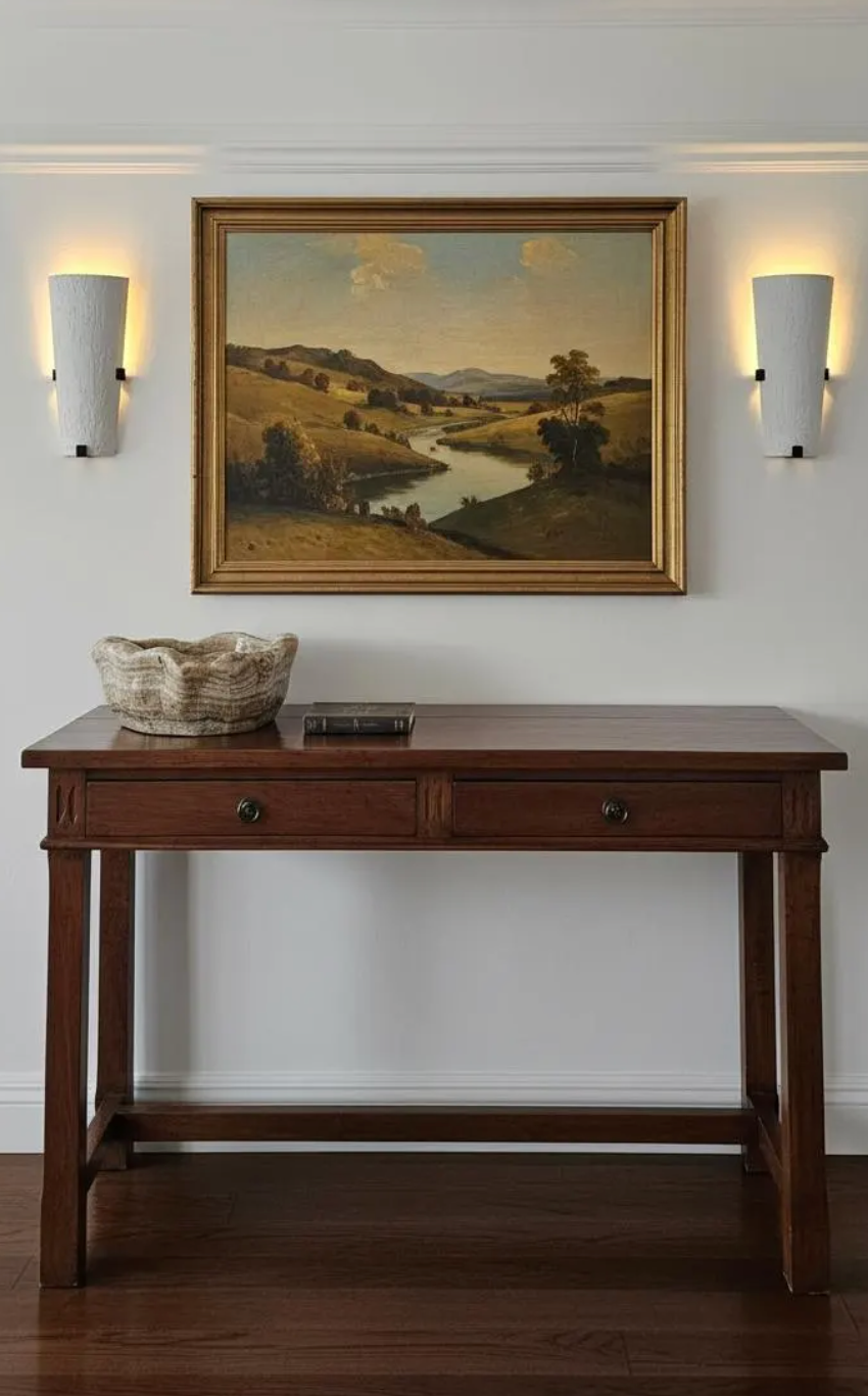 Tall Plaster wall Sconce