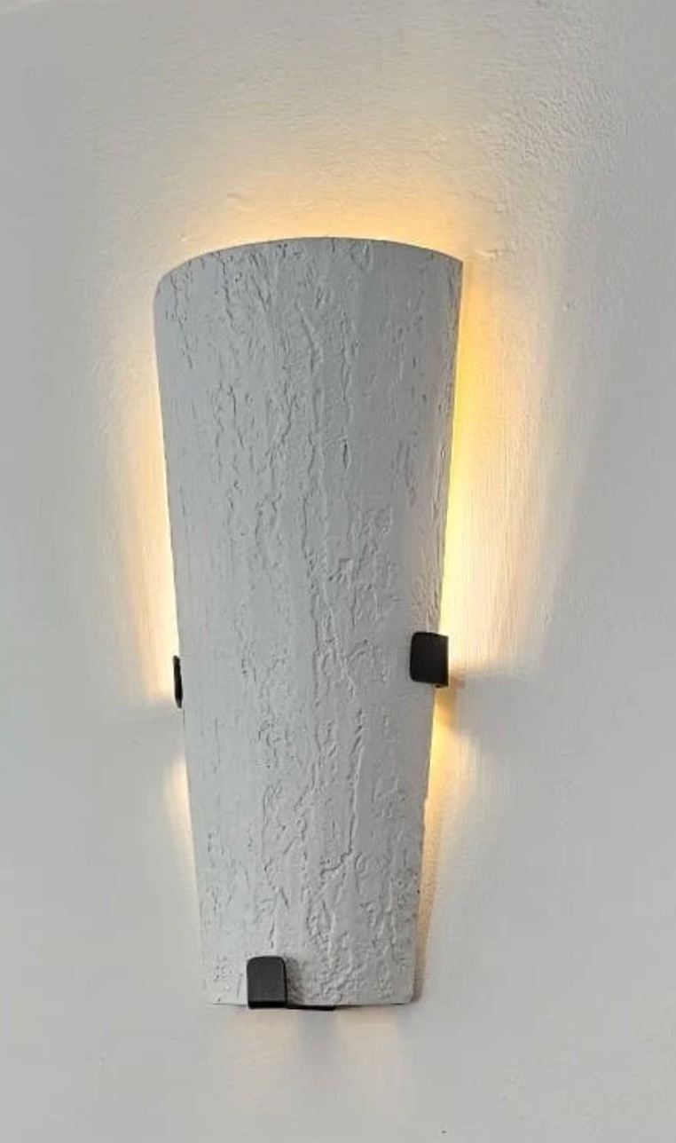 Tall Plaster wall Sconce