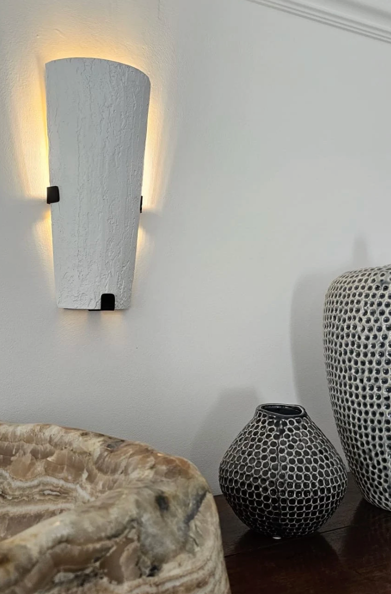 Tall Plaster wall Sconce
