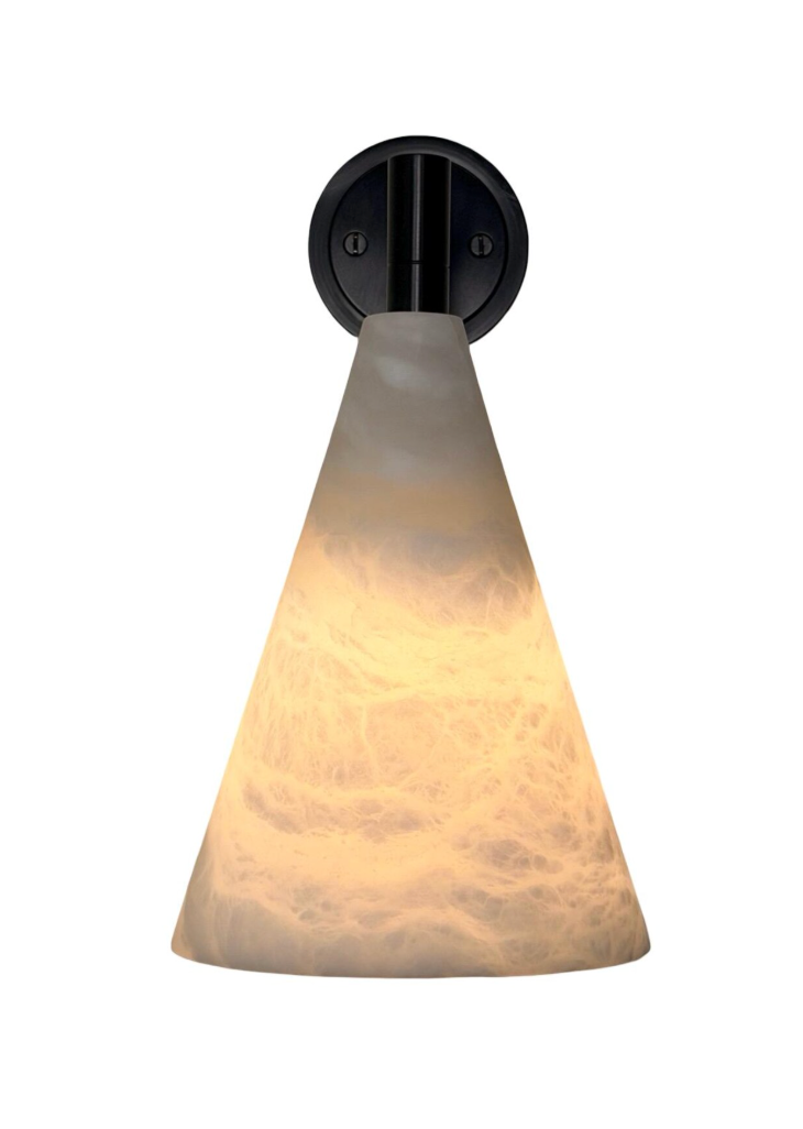 Bronze and Alabaster wall sconce