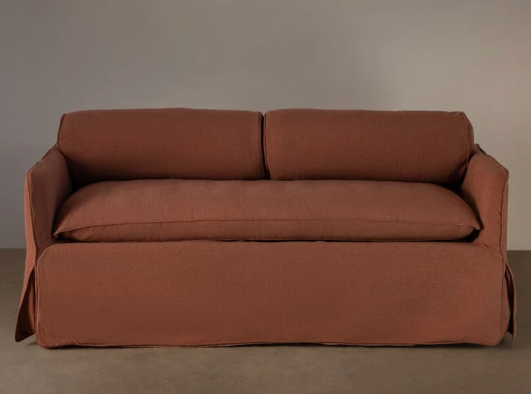 Cohen Sofa 2.5s Brick by Rachel Donath
