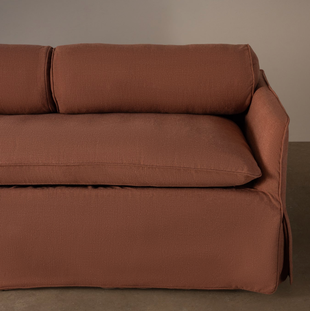 Cohen Sofa 2.5s Brick by Rachel Donath