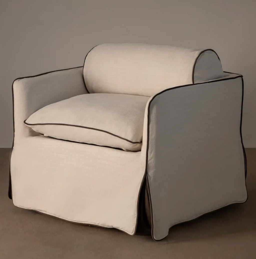 Cohen Armchair Ivory Contrast by Rachel Donath