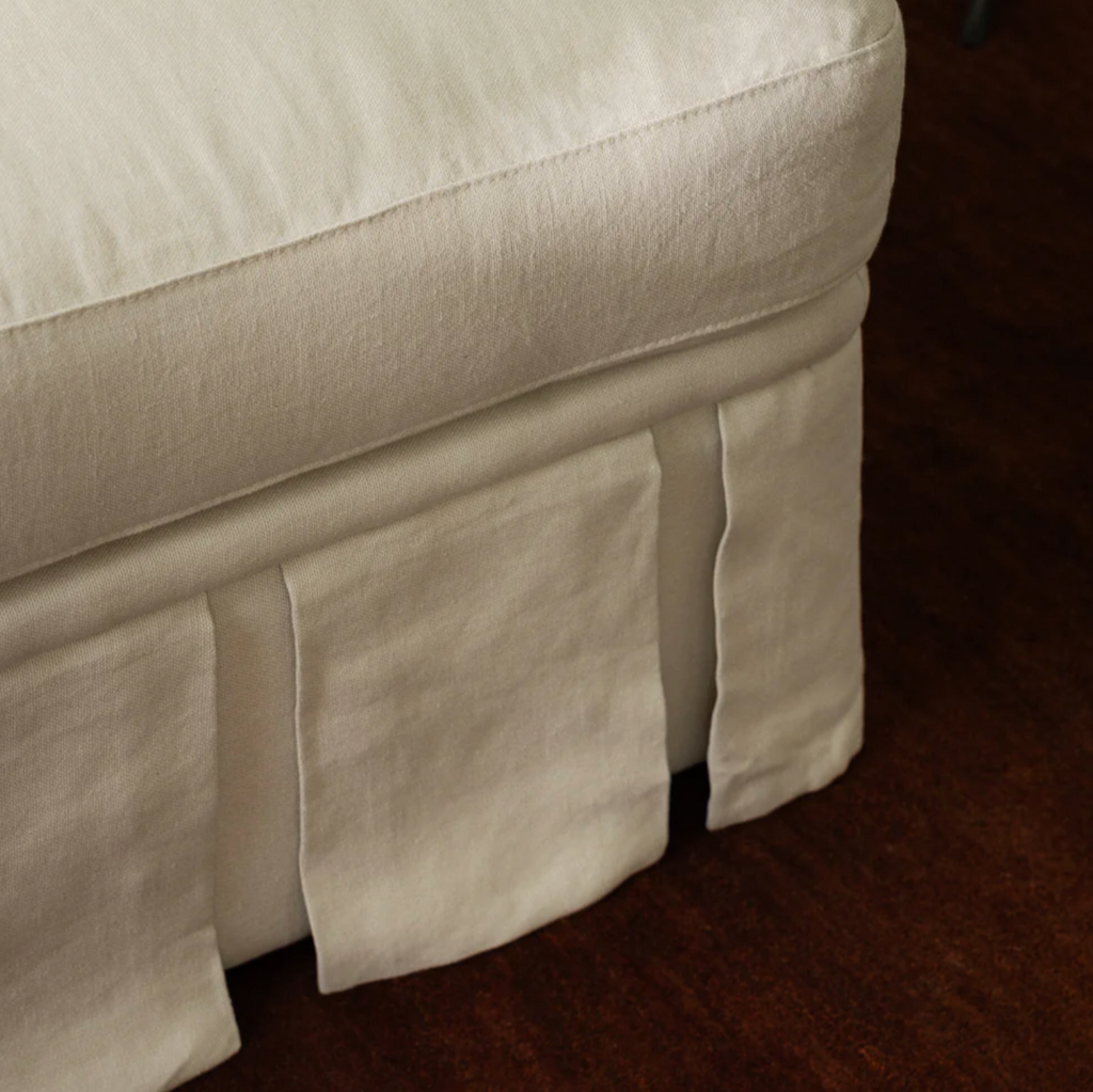 Nora Ottoman Large Creme by Rachel Donath
