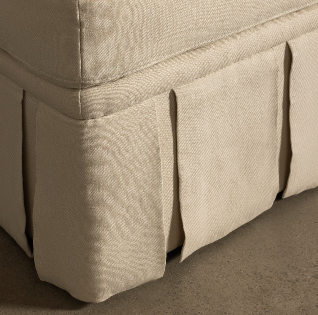 Nora Ottoman Large Creme by Rachel Donath