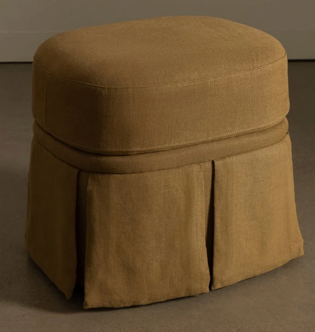 Nora Ottoman Small Caramel by Rachel Donath