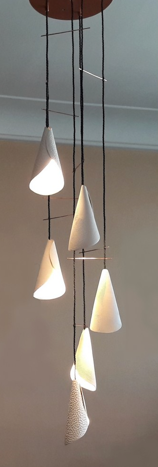 Small Arum Chandelier Light by Françoise Bergaglia