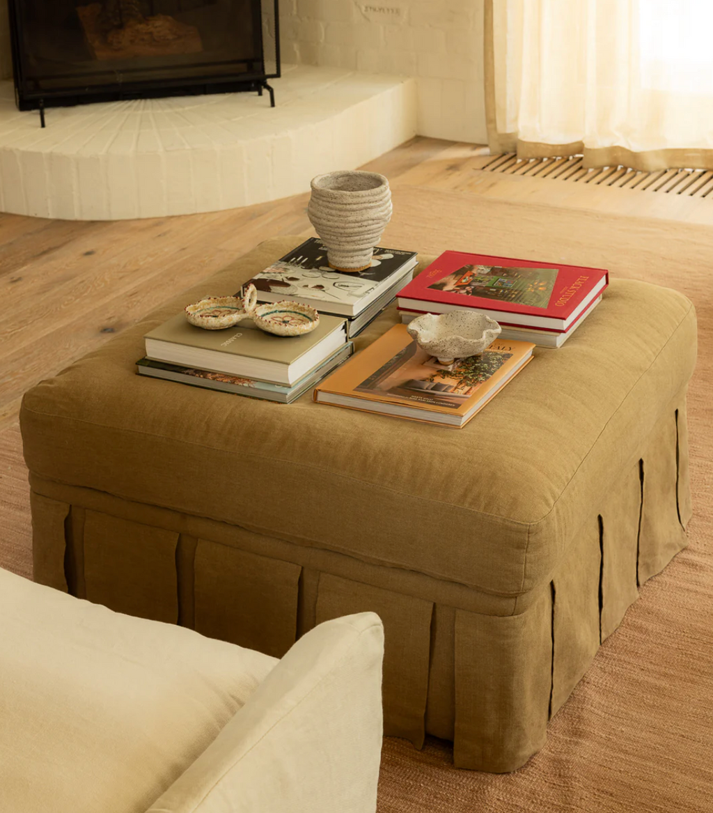 Nora Ottoman Large Caramel by Rachel Donath