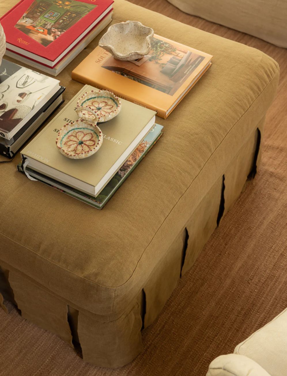 Nora Ottoman Large Caramel by Rachel Donath