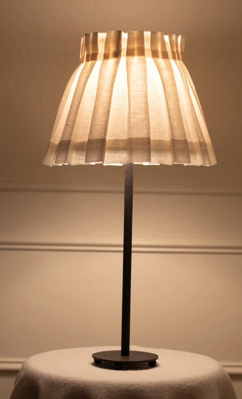 Calico Box Pleat Lampshade by Rose Van-Eyk