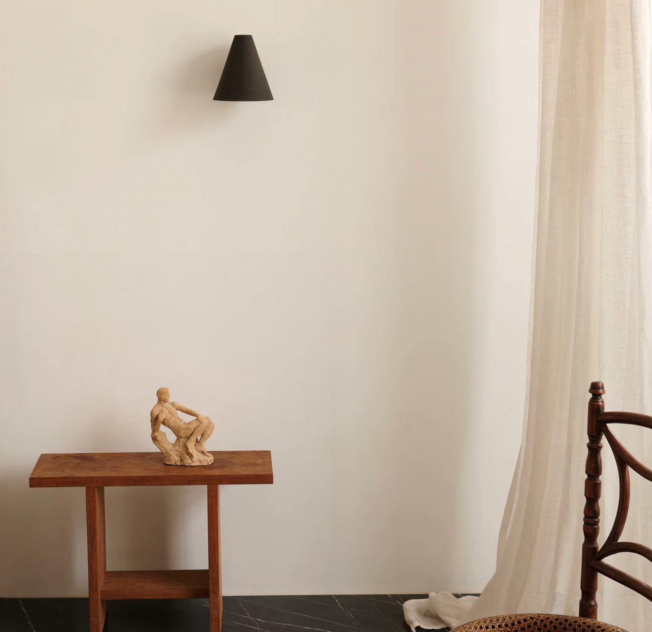 Esoteric Anthracite Black Sconce by Mariza Galani