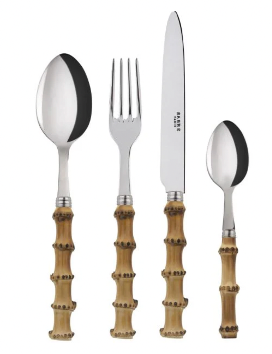 Light Bamboo Sabre Cutlery set- 24 pieces