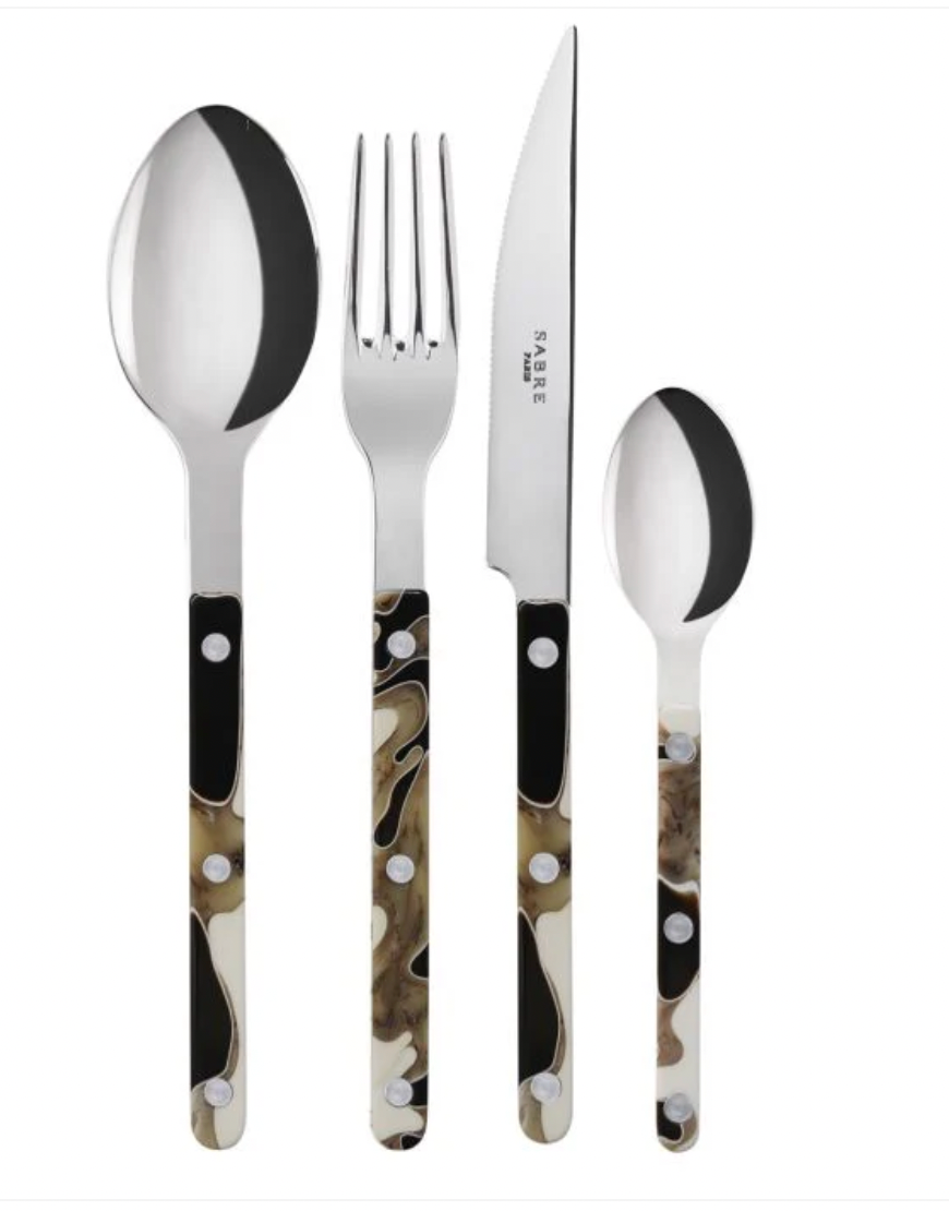 Bistrot Dune Sabre Cutlery set – Black – 24 Pieces