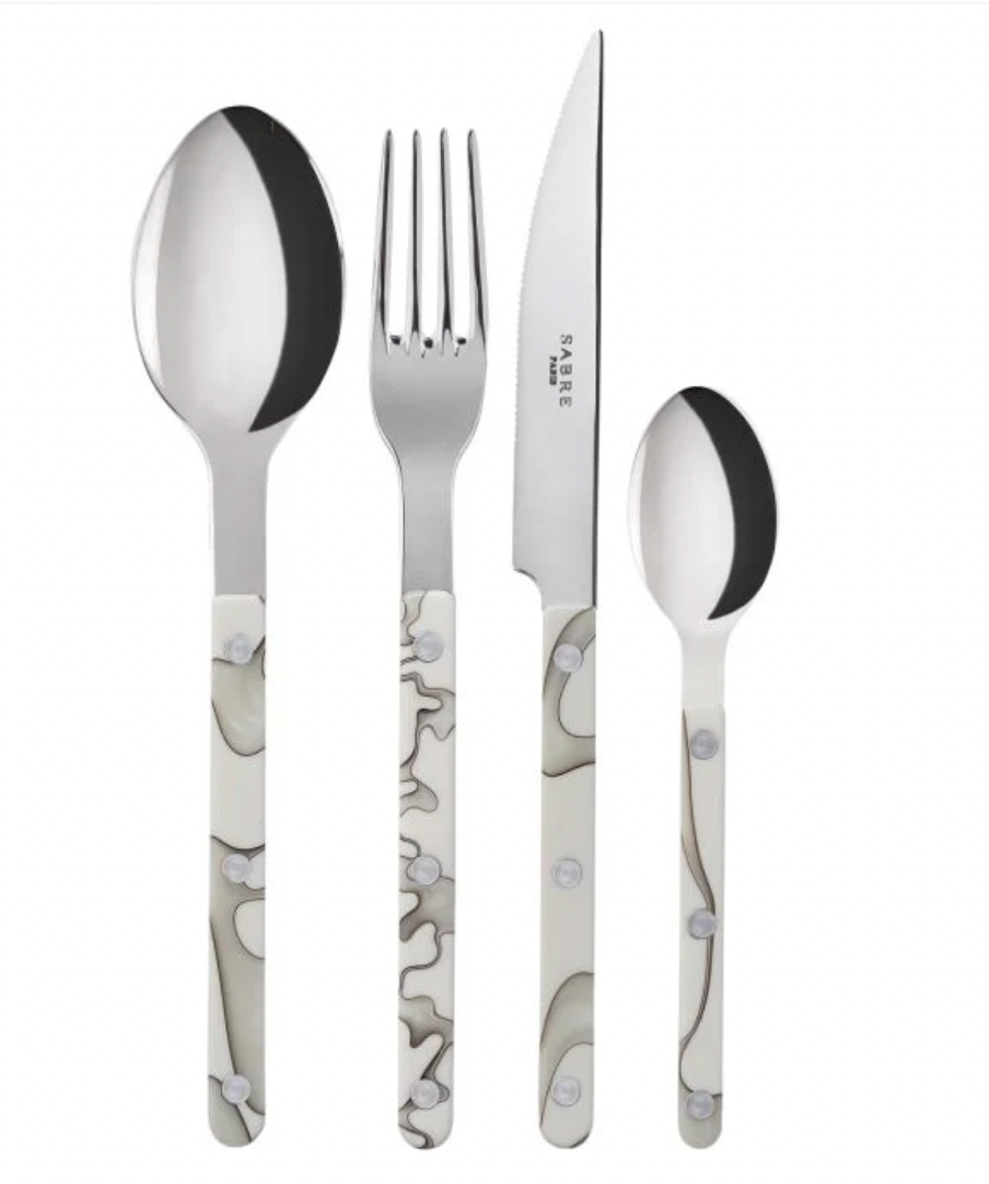 Bistrot Dune Sabre Cutlery Set – Ivory – 24 Pieces