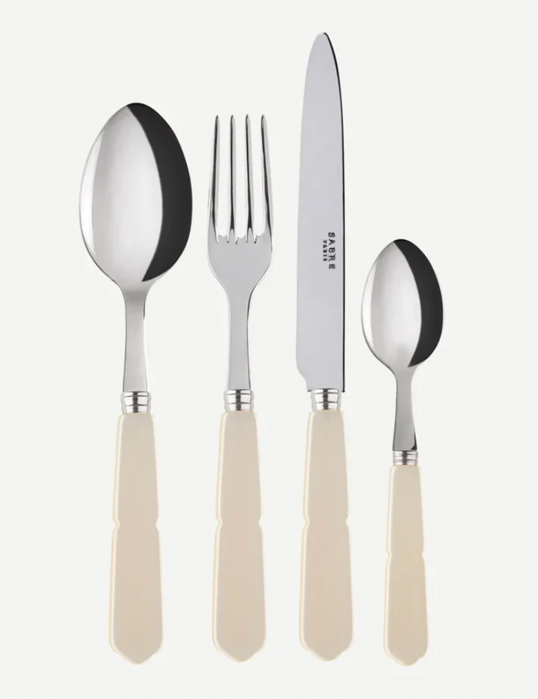 Gustave Sabre Cutlery Set – Pearl – 24 Pieces